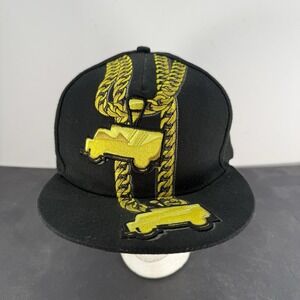 Trukfit 2 Trucks Chains Mens Strapback Black Adjustable Wool Blend Hat Y2K
